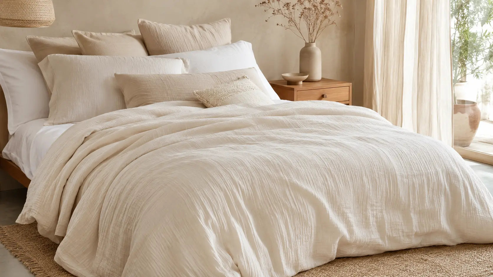 Housse de couette gaze de coton
